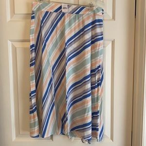NWT Loft pastel stripe midi skirt
